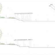 Architectural drawing of the pavilion elevation