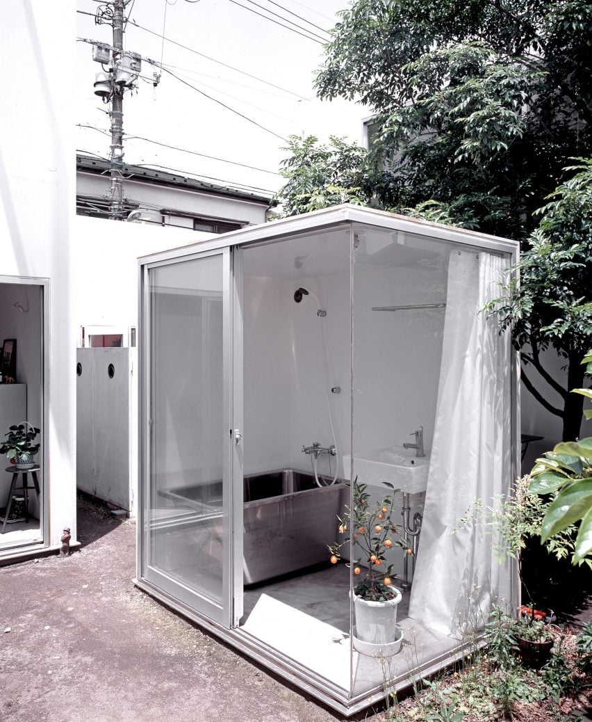 Bathroom at Moriyama House in Japan by architect Ryue Nishizawa