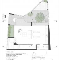 First floor plan Kho Rèn House by M+TRO Studio