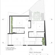 Third floor plan Kho Rèn House by M+TRO Studio