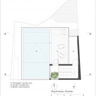 Roof terrace floor plan Kho Rèn House by M+TRO Studio