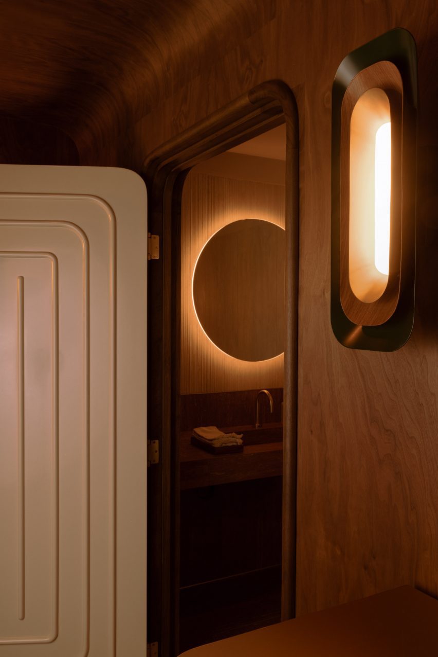 Door frame and custom sconce with filleted corners