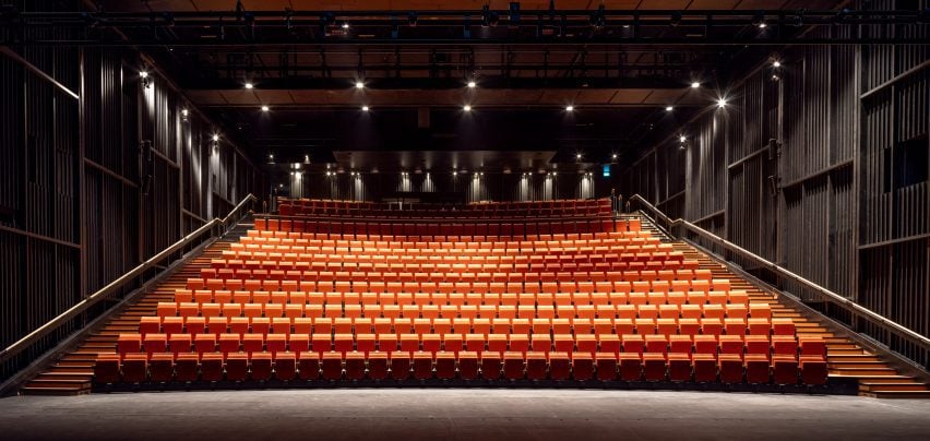 Auditorium of Sadler's Wells East by O’Donnell + Tuomey