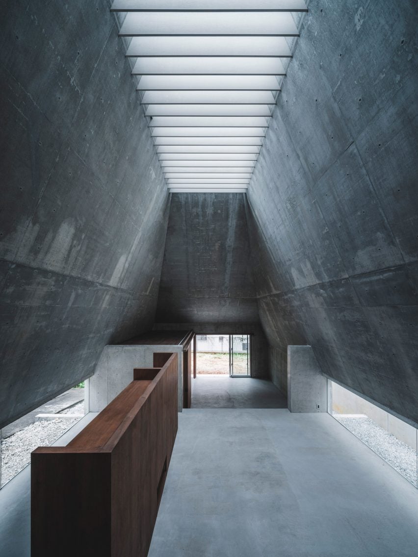 Living area within the Pyramid Hut in Okinawa