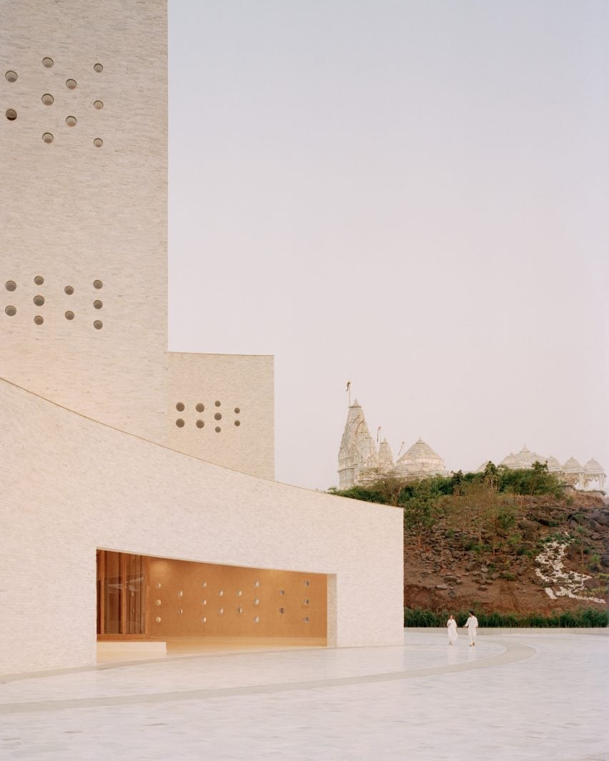 Brick-clad religious building in India