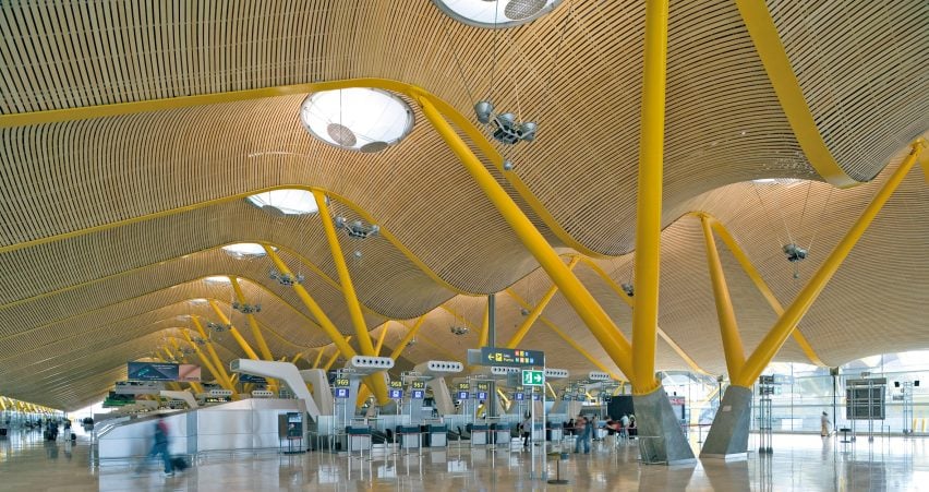 Steel structure in Madrid airport