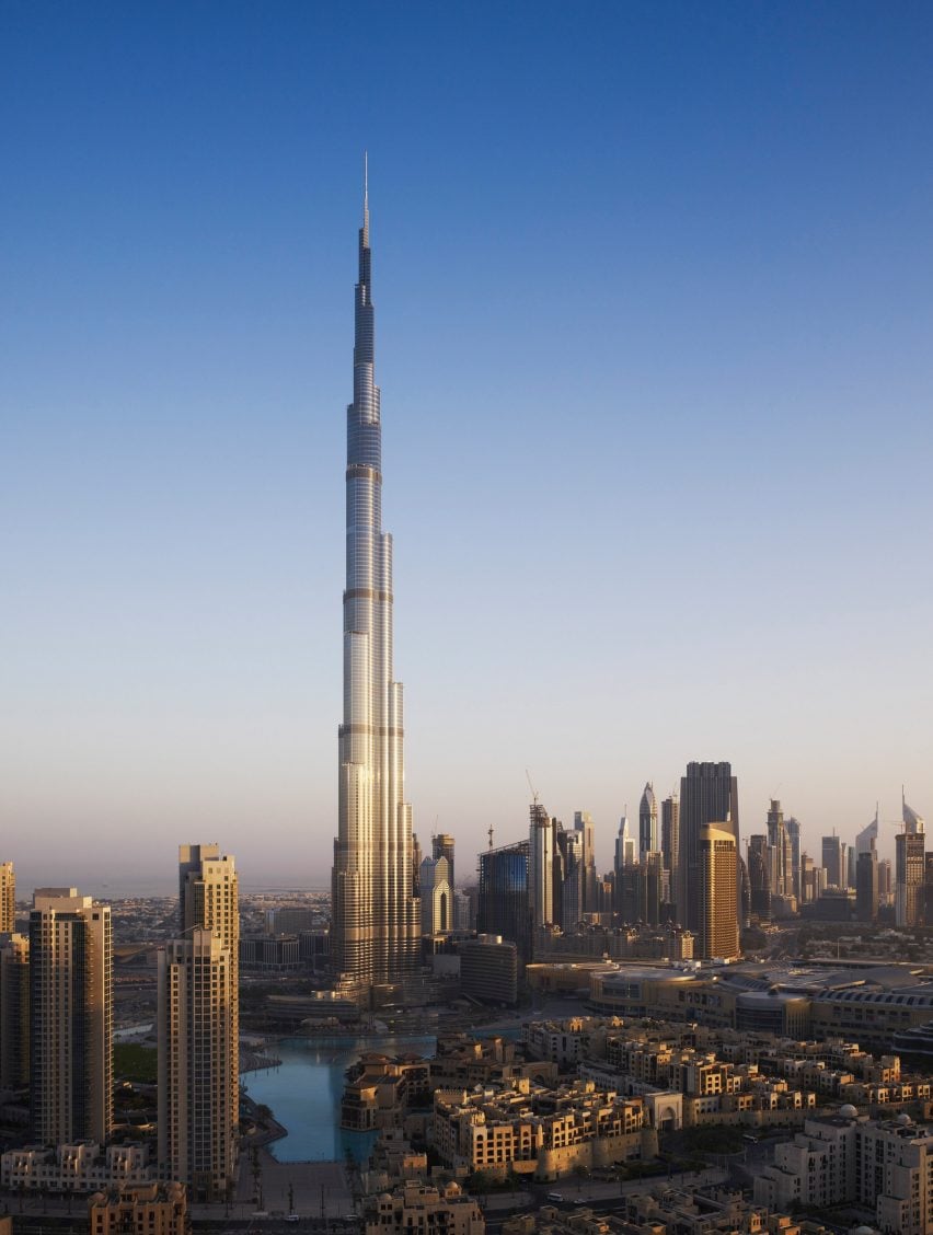 The Burj Khalifa designed by Adrian Smith at SOM