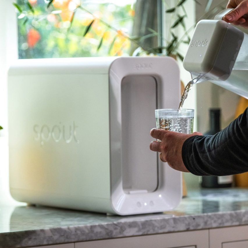 Man using Spout Water device