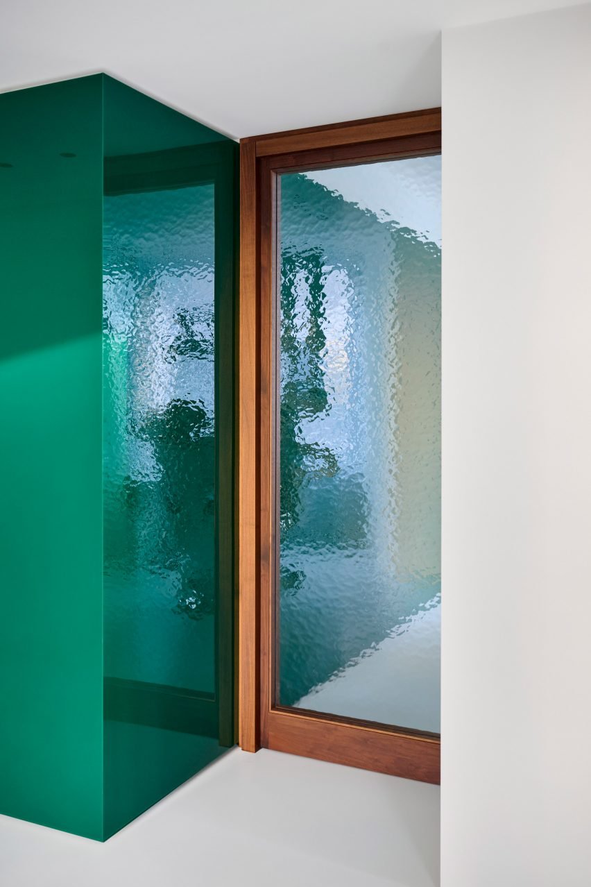 Walnut doors in German dental clinic