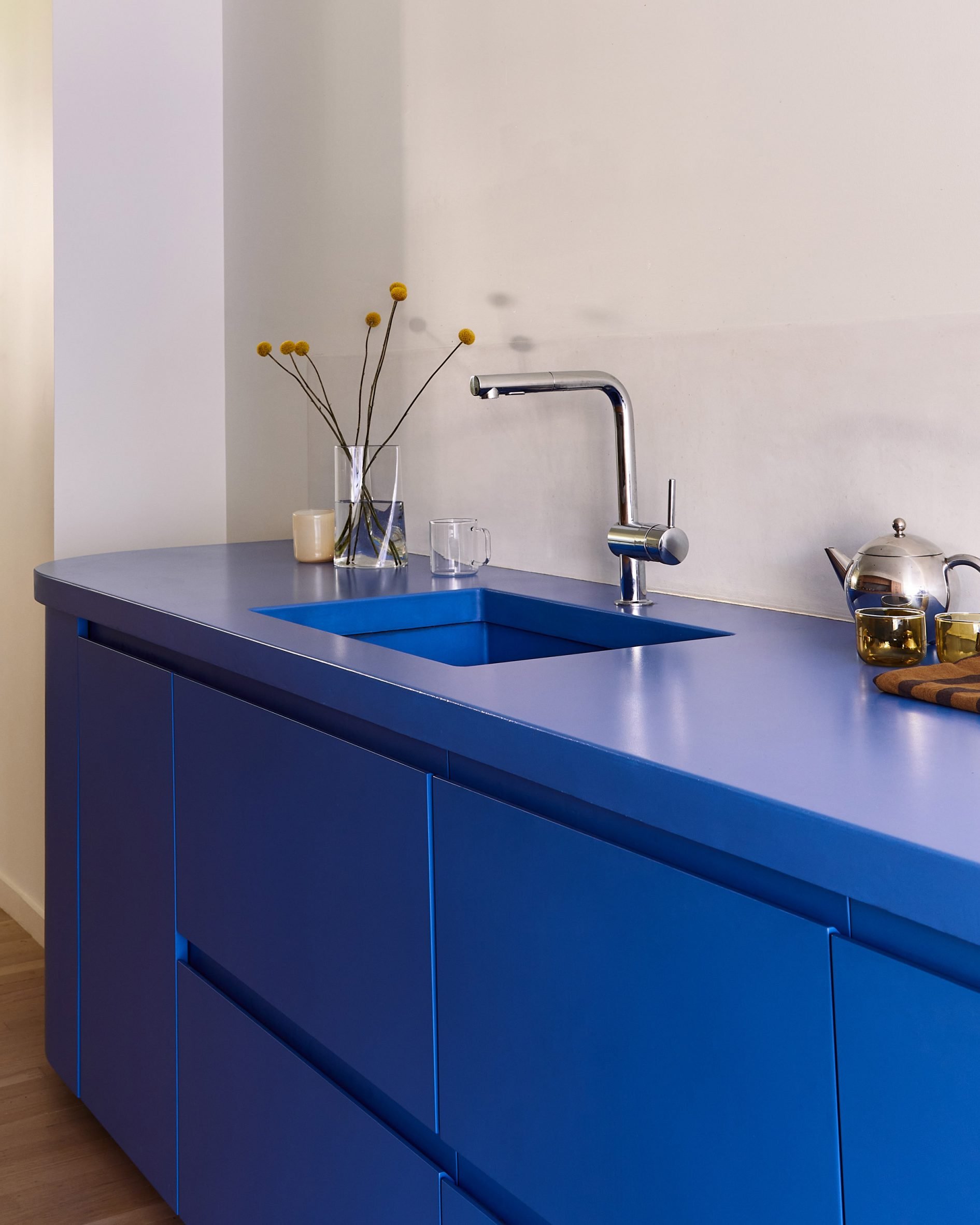 Blue millwork of Society Hill Residence by TBo