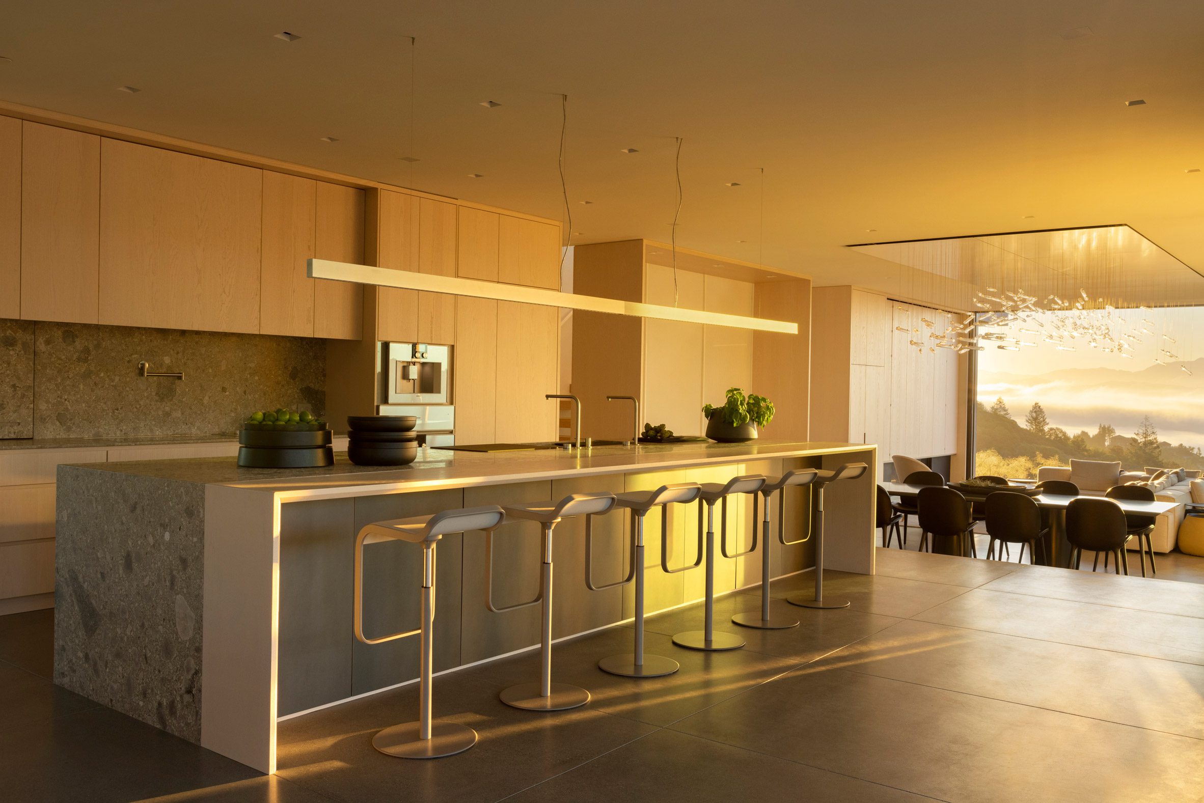 Kitchen with oak detailing