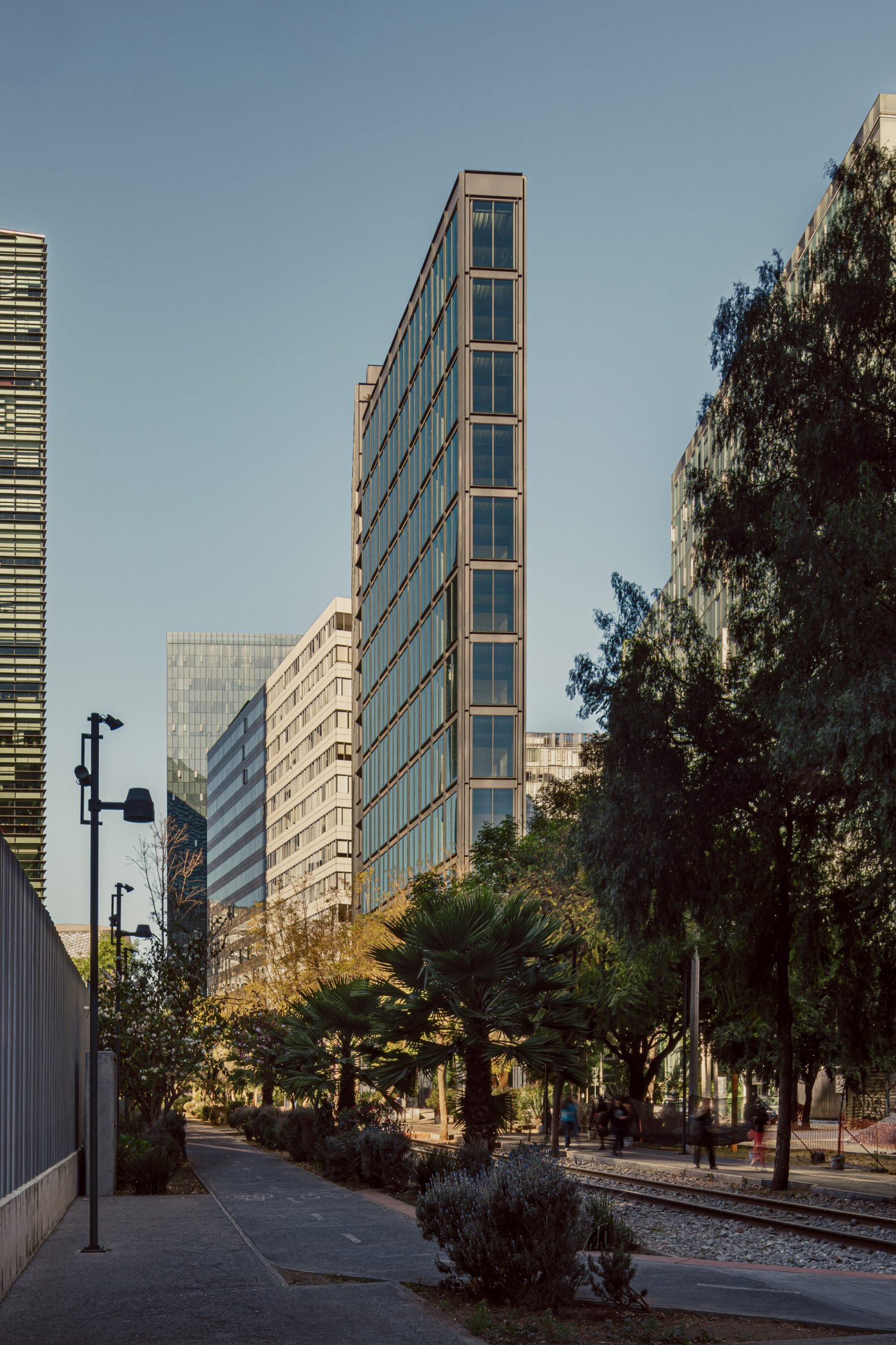 Narrow skyscraper Mexico City