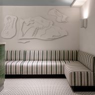 Spa entrance banquette