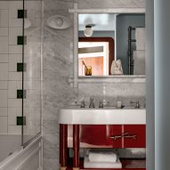 Bathroom wash basin and cabinet