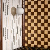 Wall light and furry banquette