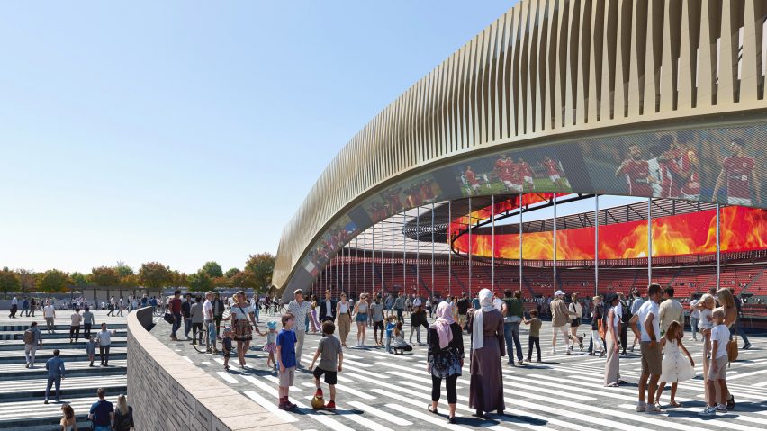 Public square outside the Al-Ahly football stadium by Gensler