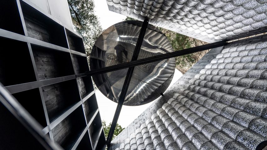Charred-timber pavilion by Aptdotapt in China