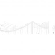 Elevation of Jinji Lake Pavilion by BIG