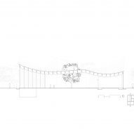 Section of Jinji Lake Pavilion by BIG
