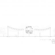 Section of Jinji Lake Pavilion by BIG