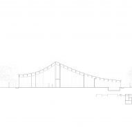 Section of Jinji Lake Pavilion by BIG