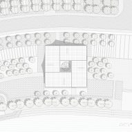 Plan of Jinji Lake Pavilion by BIG