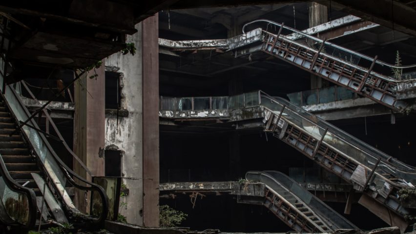 Image of an abandoned shopping centre