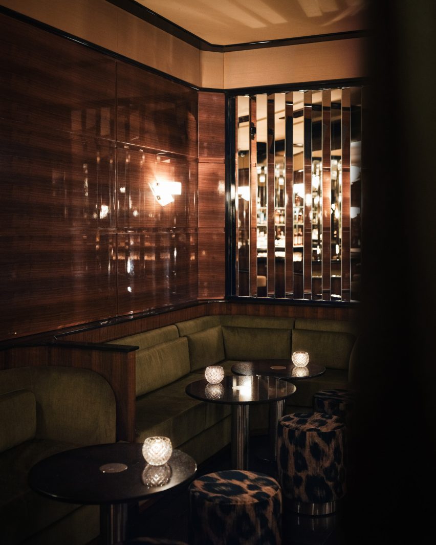 Seating area in speakeasy in Beirut by Carl Gerges Architects
