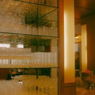 Glasses at Le Lounge hotel bar