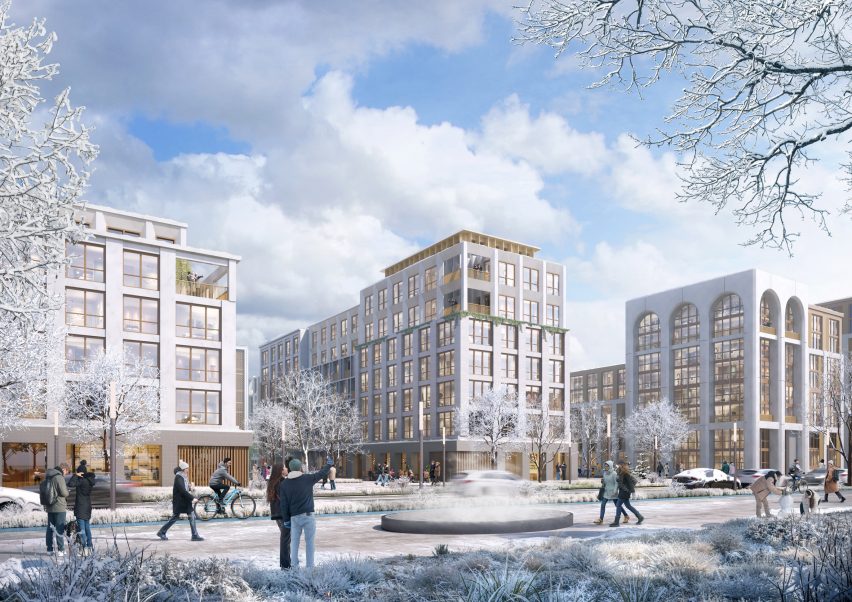 Rendering of New Tashkent in winter