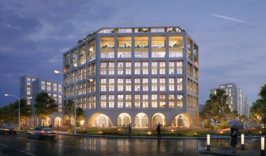 Rendering of a potential building in New Tashkent