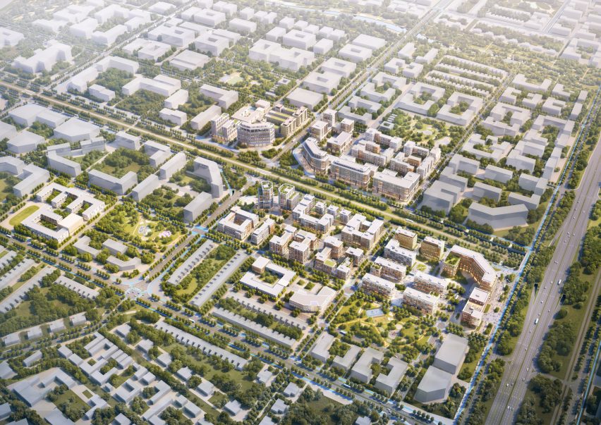 Aerial view rendering of New Tashkent