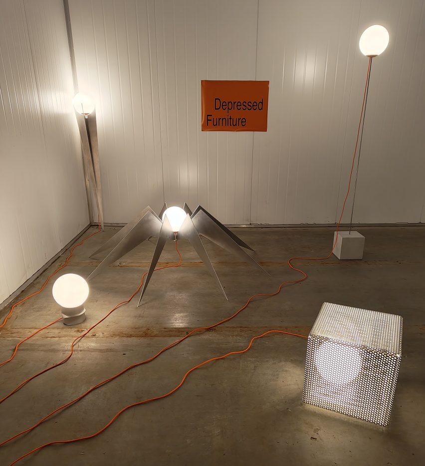 Depressed furniture by Isabella Gros