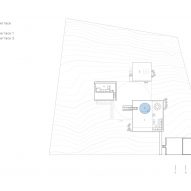Roof plan of Vipp Todos Santos guesthouse by PPAA
