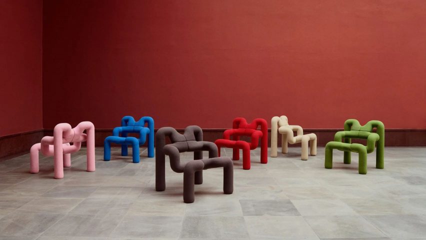 Colourful sculptural chairs Dezeen Showroom