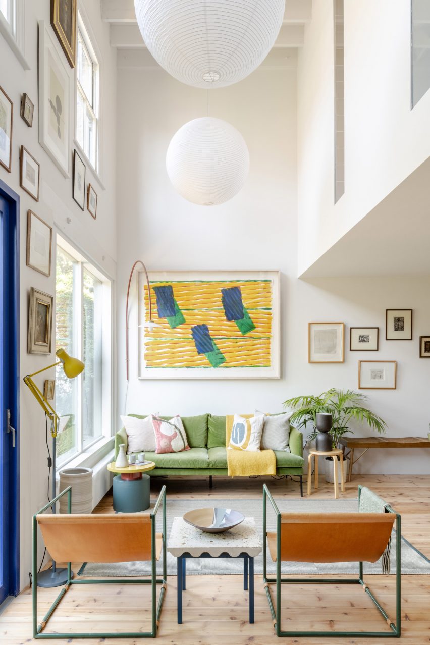 Living room of renovated Victorian home in London