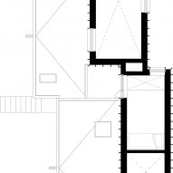 First floor plan House with a Hidden Atrium by Förstberg Ling