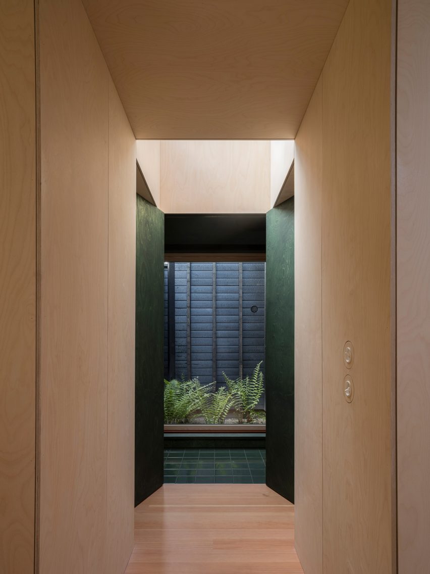 Contrast of House with a Hidden Atrium by Förstberg Ling