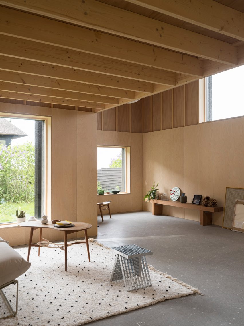 Living space of House with a Hidden Atrium by Förstberg Ling