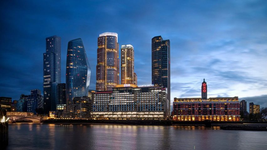 London skyline next to the Thames