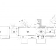 Ground floor plan of Frame House in Portugal by Pedro Domingos Arquitectos