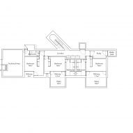 First floor plan of Frame House in Portugal by Pedro Domingos Arquitectos