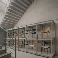Karimoku chairs on display