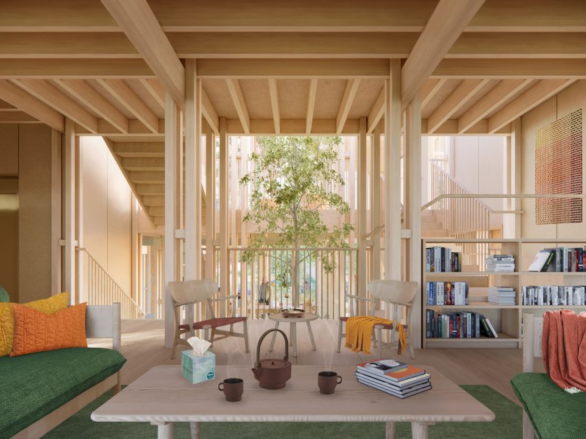 Timber-framed cancer care centre by Niall McLaughlin Architects