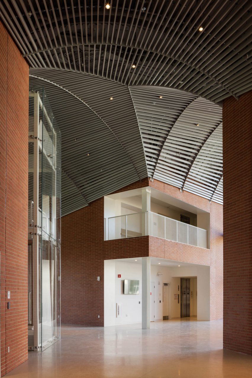 Lobby at the MIT music building by SANAA