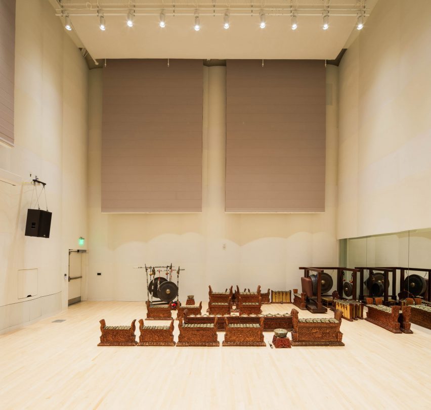 Interior of the MIT music building by SANAA