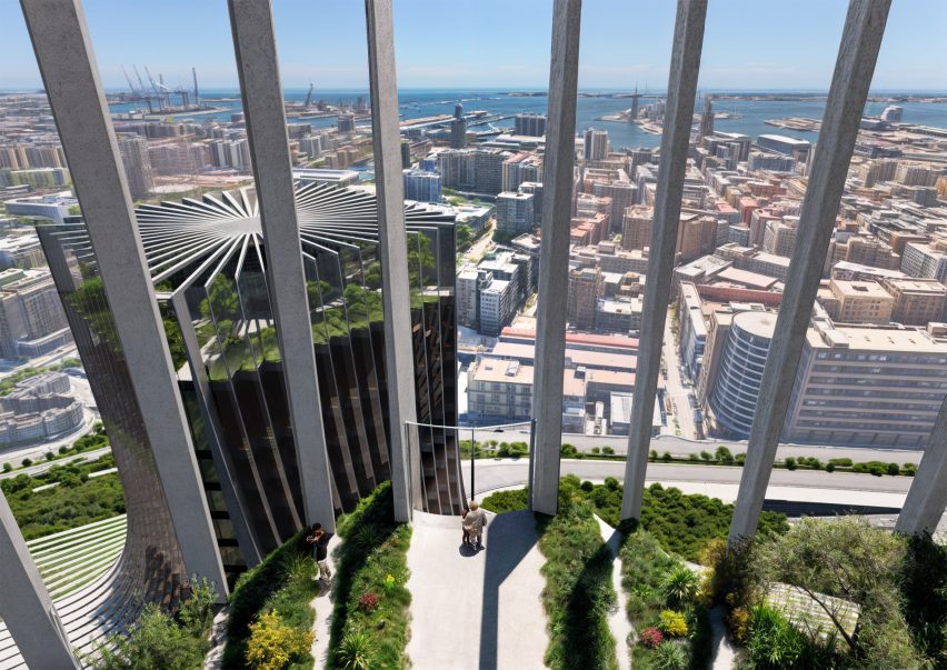 View from Napoli Porta Est tower by Zaha Hadid Architects