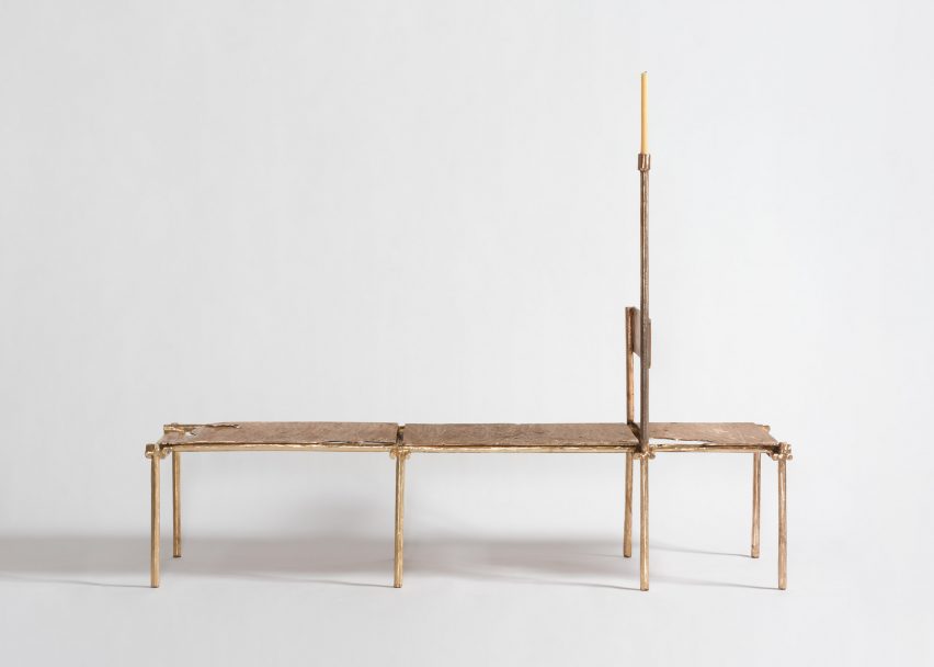 Copper daybed by Nifemi Marcus-Bello
