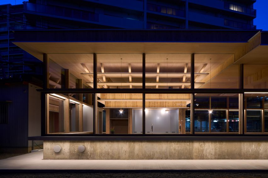 Front of Umedacho Community Centre by OHArchitecture