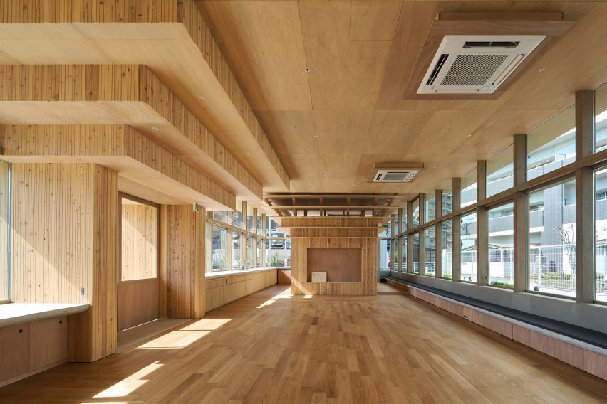 Hall of Umedacho Community Centre by OHArchitecture
